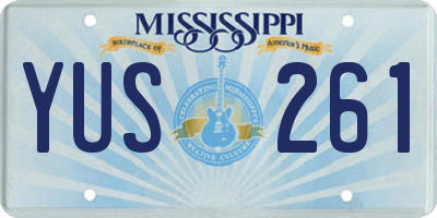 MS license plate YUS261
