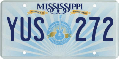 MS license plate YUS272