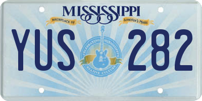 MS license plate YUS282