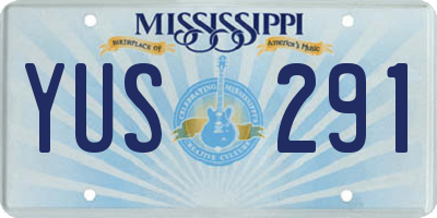 MS license plate YUS291