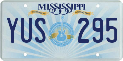 MS license plate YUS295