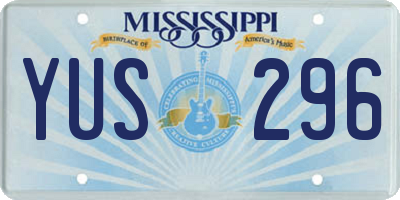 MS license plate YUS296