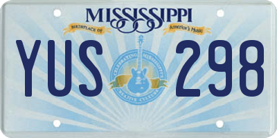 MS license plate YUS298