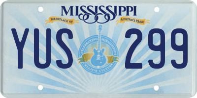 MS license plate YUS299