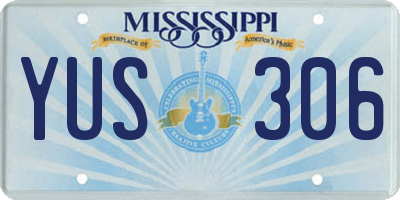 MS license plate YUS306