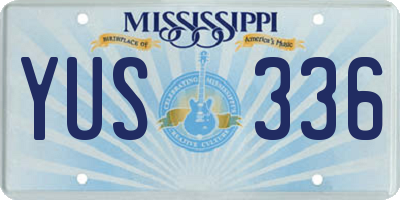 MS license plate YUS336