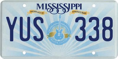 MS license plate YUS338