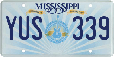 MS license plate YUS339