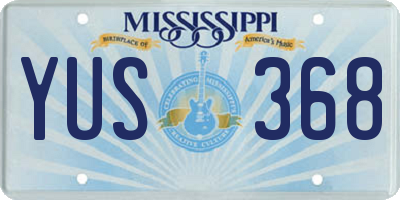 MS license plate YUS368