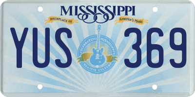 MS license plate YUS369