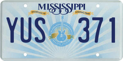 MS license plate YUS371