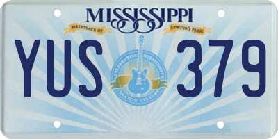 MS license plate YUS379