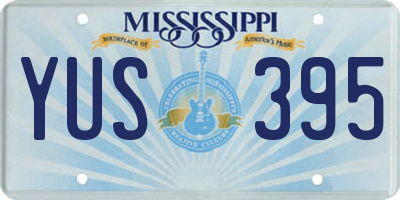 MS license plate YUS395