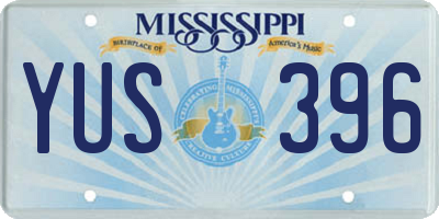 MS license plate YUS396