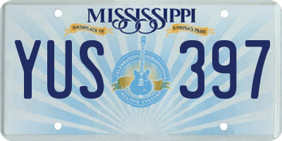 MS license plate YUS397