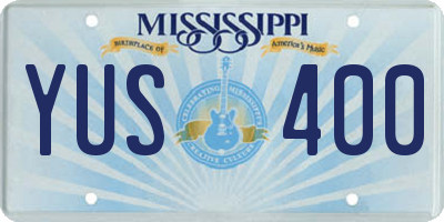 MS license plate YUS400