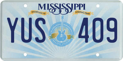 MS license plate YUS409