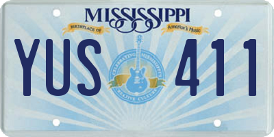 MS license plate YUS411