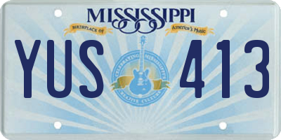 MS license plate YUS413