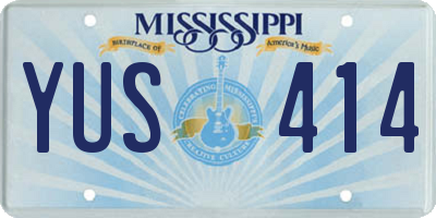 MS license plate YUS414