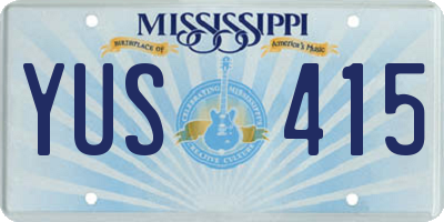 MS license plate YUS415