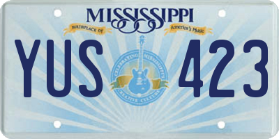 MS license plate YUS423