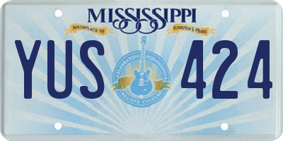 MS license plate YUS424