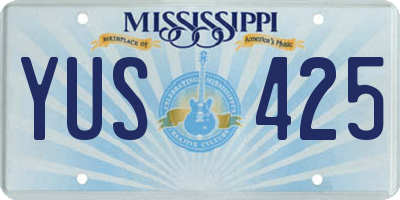 MS license plate YUS425