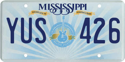 MS license plate YUS426