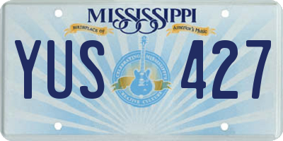 MS license plate YUS427