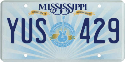 MS license plate YUS429