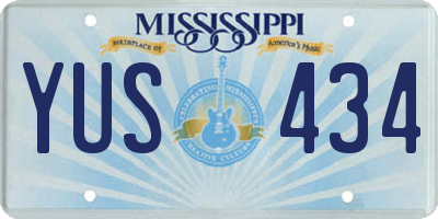 MS license plate YUS434