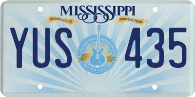 MS license plate YUS435