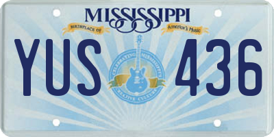 MS license plate YUS436