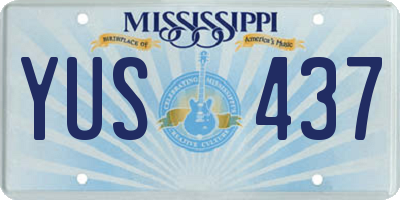 MS license plate YUS437
