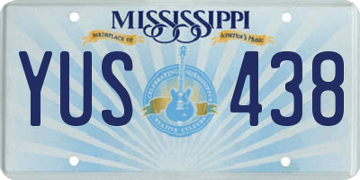 MS license plate YUS438