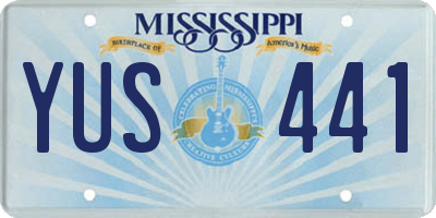 MS license plate YUS441