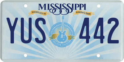 MS license plate YUS442
