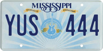 MS license plate YUS444