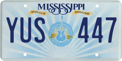 MS license plate YUS447