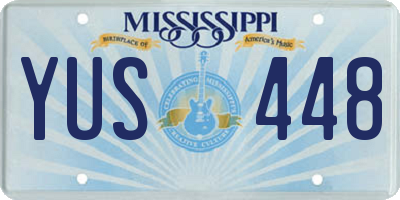MS license plate YUS448