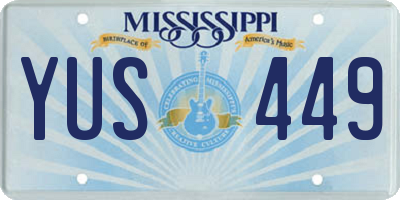 MS license plate YUS449