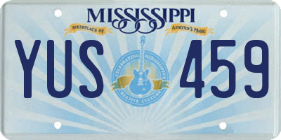 MS license plate YUS459
