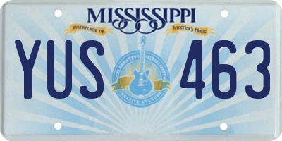 MS license plate YUS463