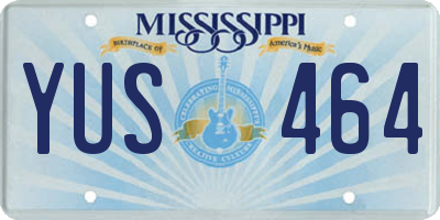 MS license plate YUS464