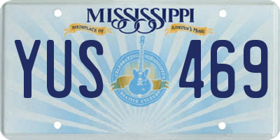 MS license plate YUS469