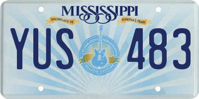 MS license plate YUS483