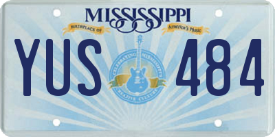 MS license plate YUS484