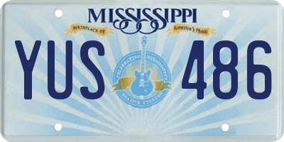 MS license plate YUS486