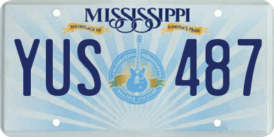 MS license plate YUS487